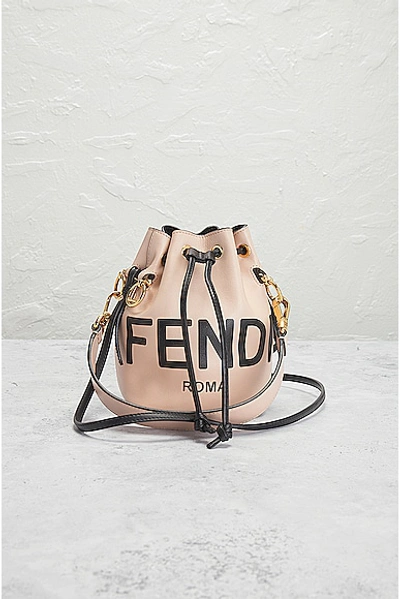 Shop Fendi Mon Tresor Bucket Bag In Beige