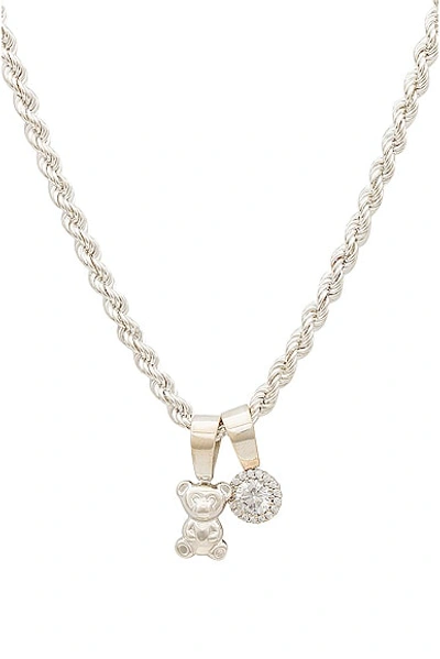 Martine Ali X Fwrd 925 Silver Crystal Teddy Rope Chain