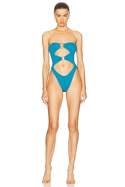 Shop Bond Eye Lana One Piece Swimsuit In Ocean Shimmer