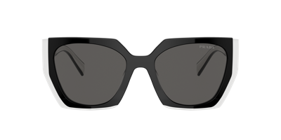 Prada Pr 15ws 09q5s0 Geometric Sunglasses In Dark Grey