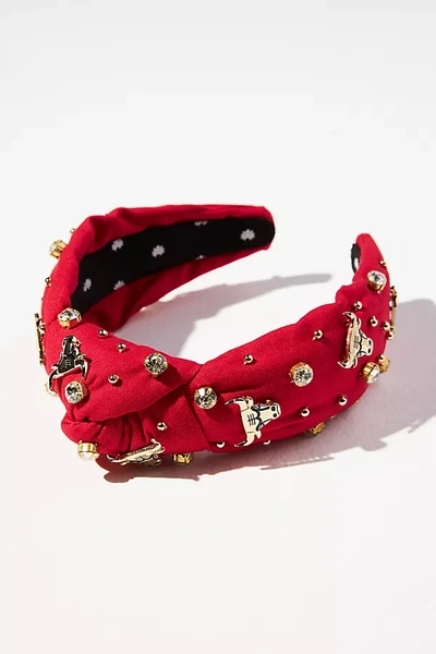Shop Lele Sadoughi Chicago Bulls Headband In Red