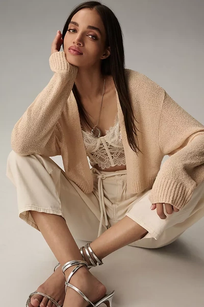 Shop By Anthropologie Longline Cardigan Sweater In Pink