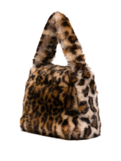 Shop Blumarine Faux Fur Handbag In Animalier
