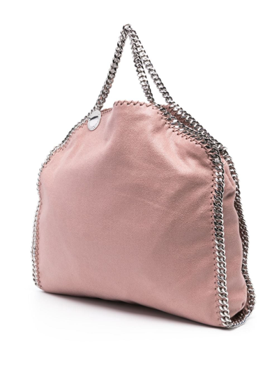 Shop Stella Mccartney Falabella 3 Chain Tote Bag In Pink