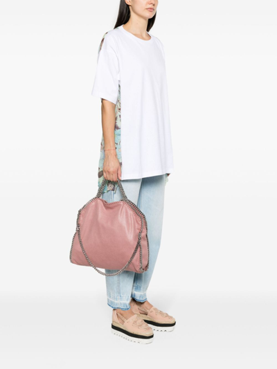 Shop Stella Mccartney Falabella 3 Chain Tote Bag In Pink