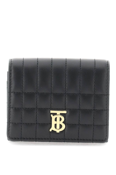 Shop Burberry Lola Tri-fold Wallet In Black