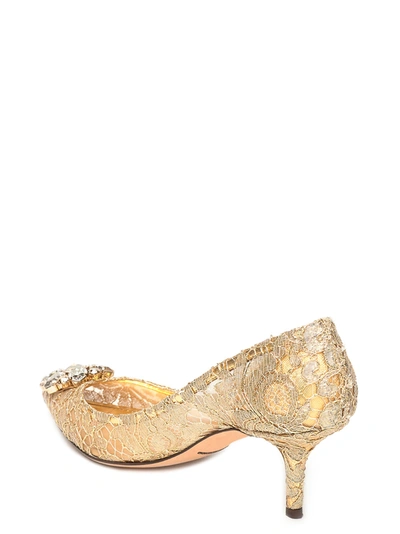 Shop Dolce & Gabbana Bellucci Pumps Gold