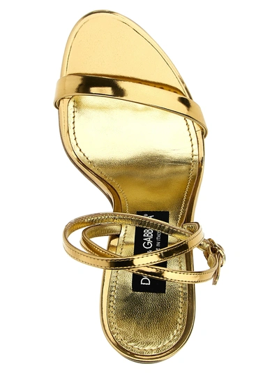 Shop Dolce & Gabbana Keira Sandals Gold