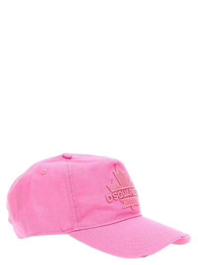 Shop Dsquared2 Logo Embroidery Cap Hats Pink