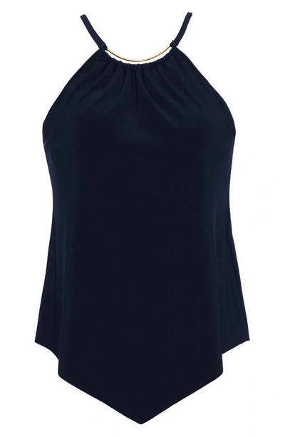 Shop Magicsuit Halo Effect Agnelika Tankini Two-piece Swimsuit In Black