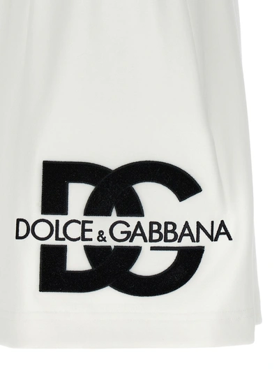 Shop Dolce & Gabbana Logo Patch Skirt Skirts White