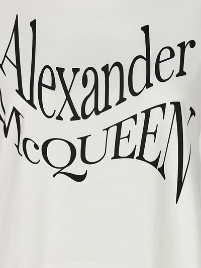 Shop Alexander Mcqueen Logo Print T-shirt White/black