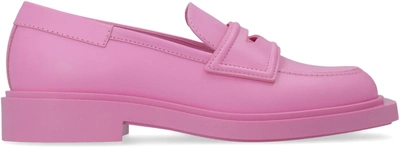 Shop 3juin Viola Leather Loafers In Pink