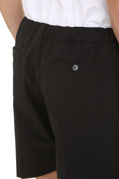 Shop Alexander Mcqueen Cotton Bermuda Shorts In Black