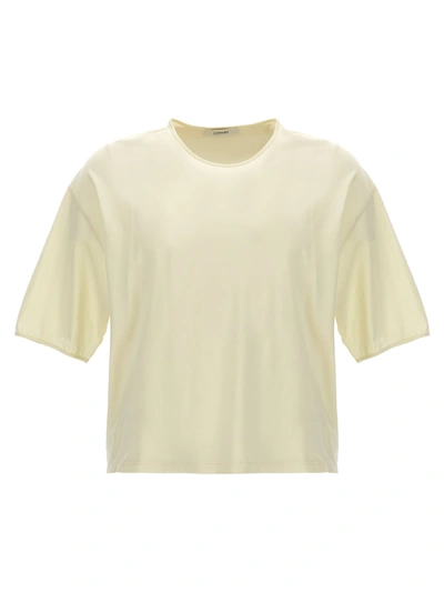 Shop Lemaire Mercerized Cotton T-shirt Yellow
