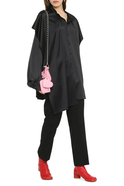 Shop Balenciaga Pussy-bow Blouse In Black