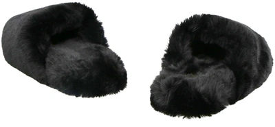 Shop Balenciaga Slip-on Teddy Slippers In Black