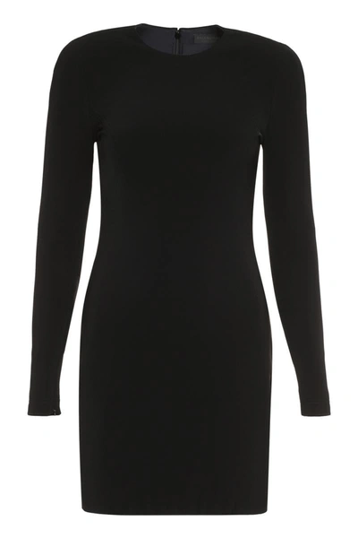 Shop Balenciaga Twill Dress In Black