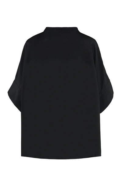 Shop Barba Silk Blouse In Black