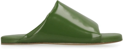 Shop Bottega Veneta Cushion Leather Sandals In Green