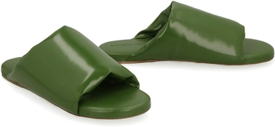 Shop Bottega Veneta Leather Mules In Green