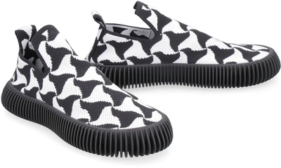 Shop Bottega Veneta Wavy Triangle Slip-on Sneakers In Multicolor