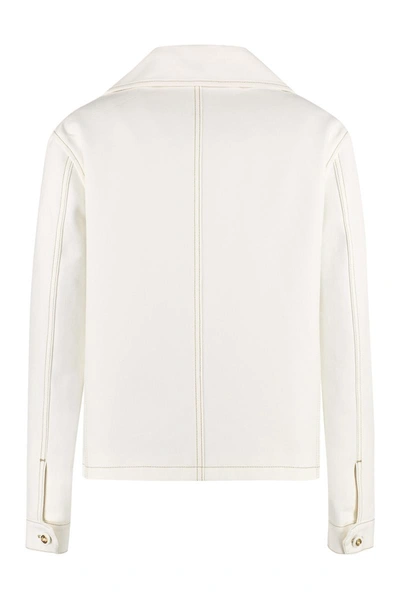 Shop Gucci Canvas Jacket In White