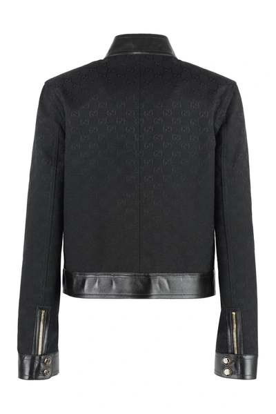Shop Gucci Denim Jacket In Black