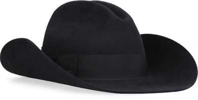 Shop Gucci Felt Fedora Hat In Black