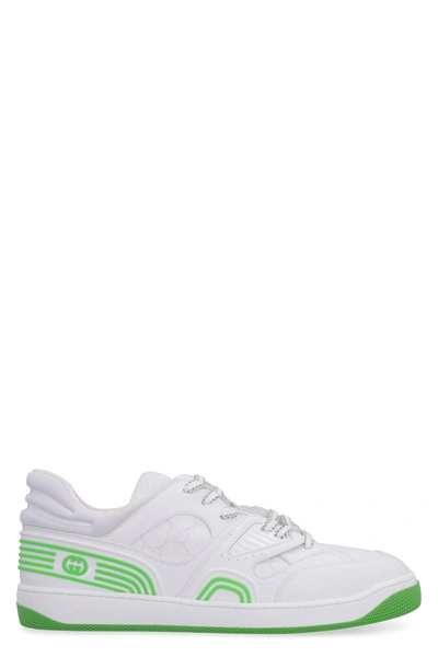 Shop Gucci Basket Low-top Sneakers In White