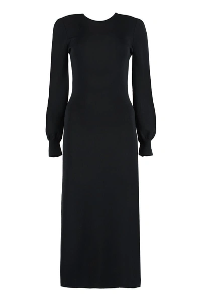 Shop Gucci Viscose Dress In Black