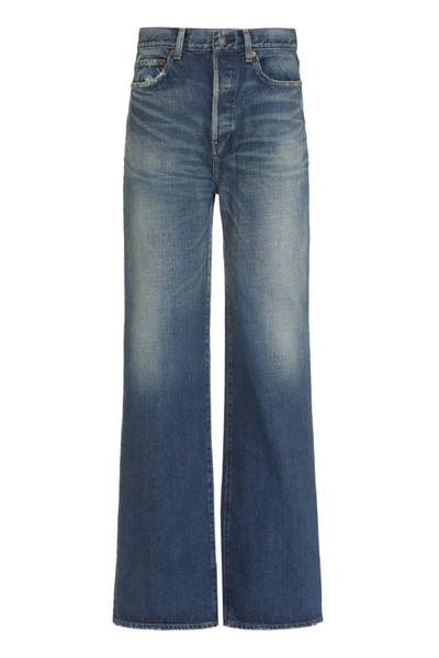 Shop Saint Laurent Wide-leg Jeans In Denim