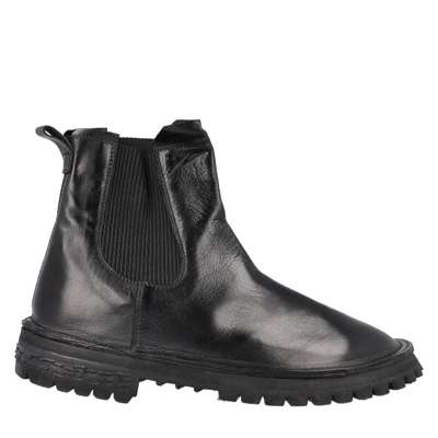 Shop Moma Tebe Combat Ankle Boot In Black Leather