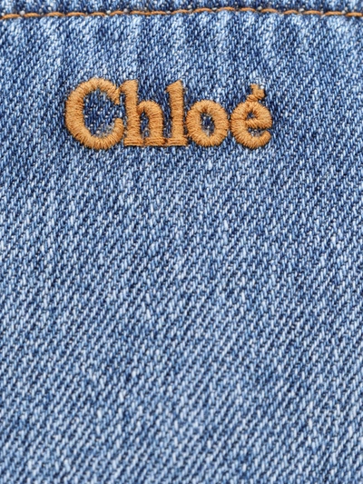 Shop Chloé Denim Shirt With Mother Of Pearl Buttons