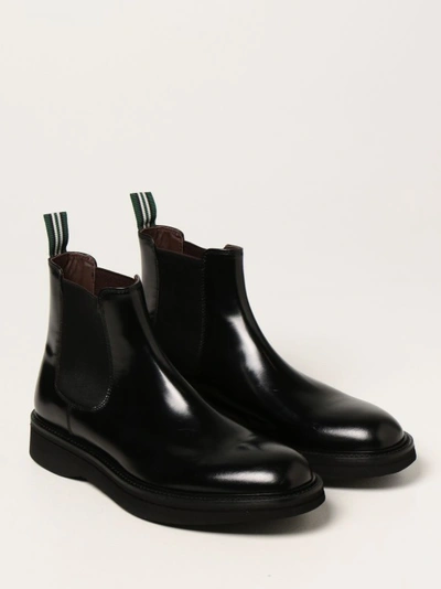 Shop Green George Side Pannel Elastic Ankle Boots In Black
