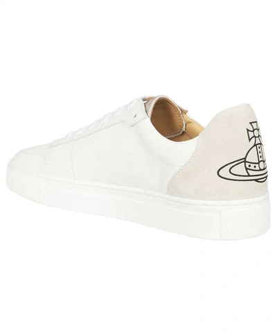 Shop Vivienne Westwood Leather Sneakers In White