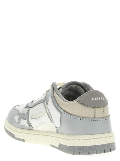 Shop Amiri Skel Top Low Sneakers Gray