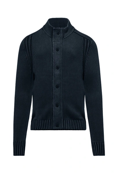 Shop Bomboogie Long-sleeved Cardigan In Black