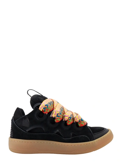 Shop Lanvin Suede And Mesh Sneakers