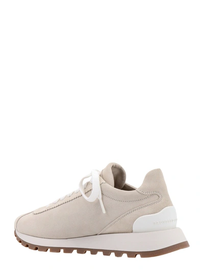 Shop Brunello Cucinelli Suede Sneakers With Iconic Jewel Application