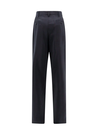 Shop Giorgio Armani Silk Blend Trouser With Frontal Pinces