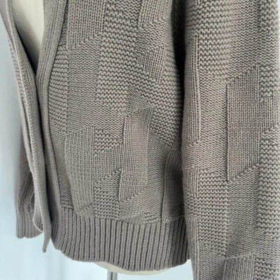Pre-owned Hermes Hermès H Long Sleeve Wool Cardigan