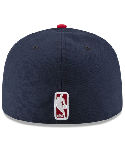 New Era Men's Washington Wizards Official Team Color 2tone 59fifty Fitted Hat In Navy,red
