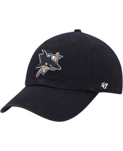 47 Brand Women's ' Black San Jose Sharks Clean Up Adjustable Hat In Black
