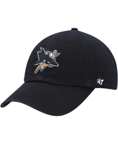 47 Brand Women's ' Black San Jose Sharks Clean Up Adjustable Hat In Black