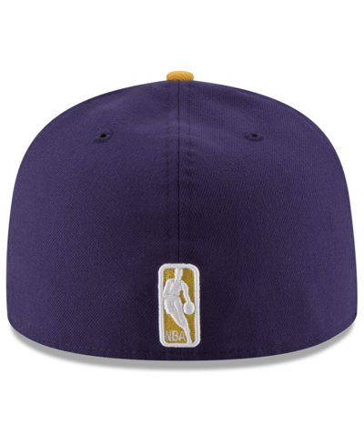 Shop New Era Los Angeles Lakers Basic 2 Tone 59fifty Fitted Cap In Purple,yellow