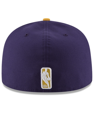 New Era Los Angeles Lakers Basic 2 Tone 59fifty Fitted Cap In Purple,yellow