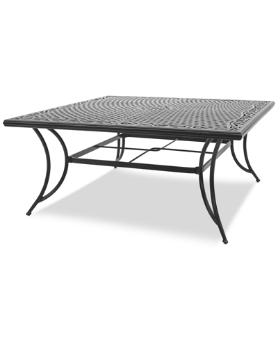 Shop Agio Wythburn Mix And Match 64" Square Cast Aluminum Outdoor Dining Table In Pewter Finish