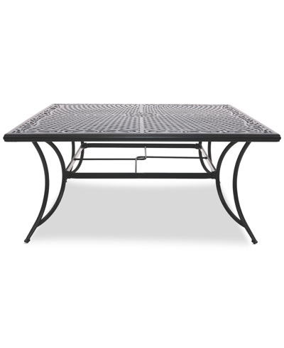 Agio Wythburn Mix And Match 64" Square Cast Aluminum Outdoor Dining Table In Pewter Finish