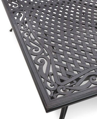 Agio Wythburn Mix And Match 64" Square Cast Aluminum Outdoor Dining Table In Pewter Finish